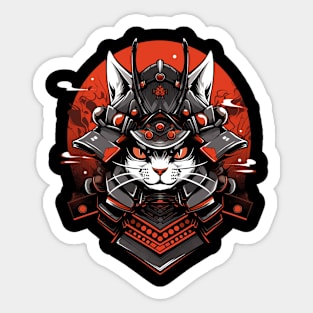 samurai cat Sticker